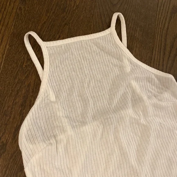 Charlotte Russe Solid White Ribbed Bodysuit - Picture 6 of 11